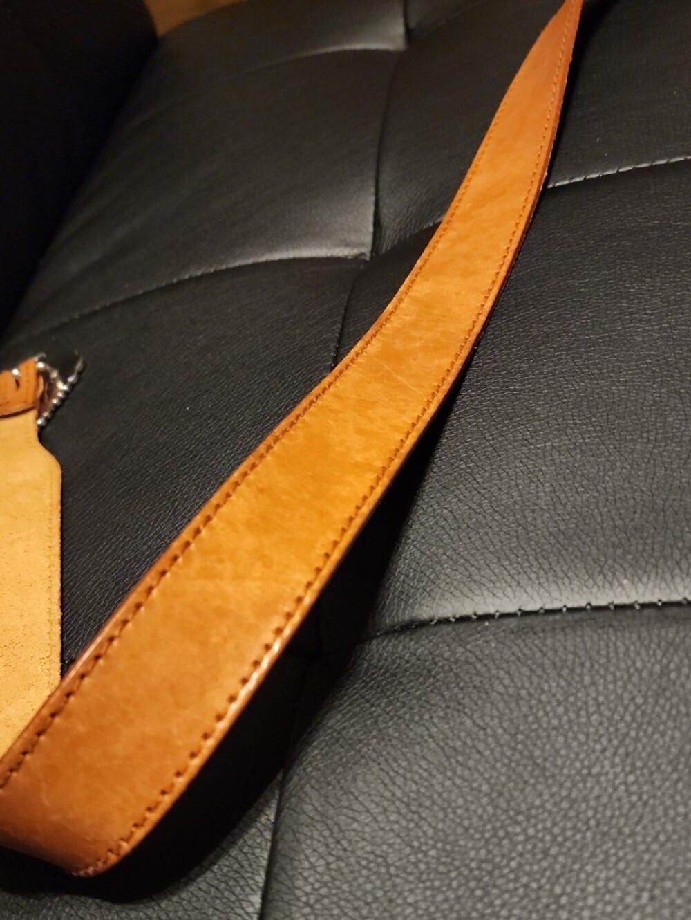 Liz Claiborne Tan Leather Belt with Decorative Silver-Tone Concho Buckle - Picture 9 of 11